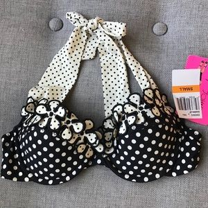 Betsy Johnson Pinwheel swimsuit top SZ S